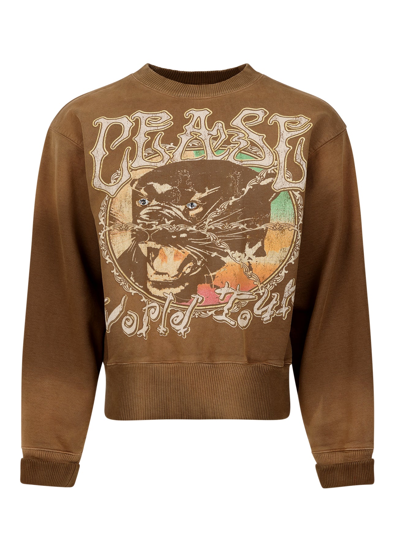 PANTHER WORLD TOUR CREWNECK (BROWN)