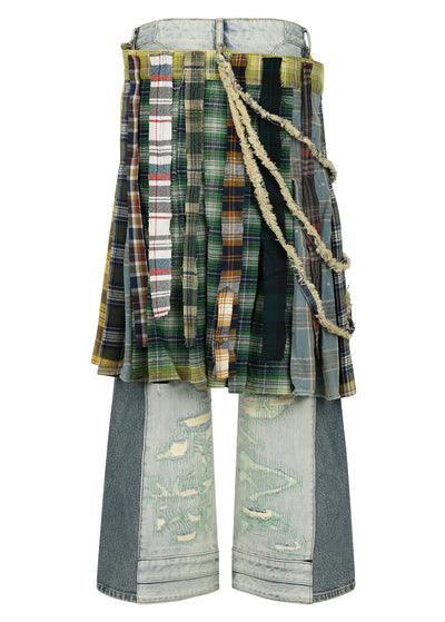 KILTED FLANNEL DENIM