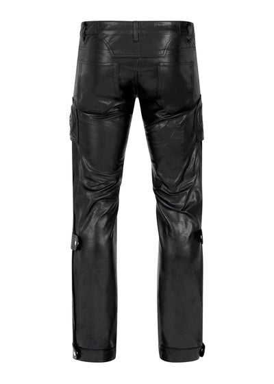 ACCORDION LEATHER PANTS