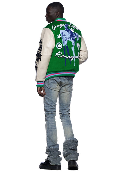 RENEGADES GREEN LETTERMAN JACKET