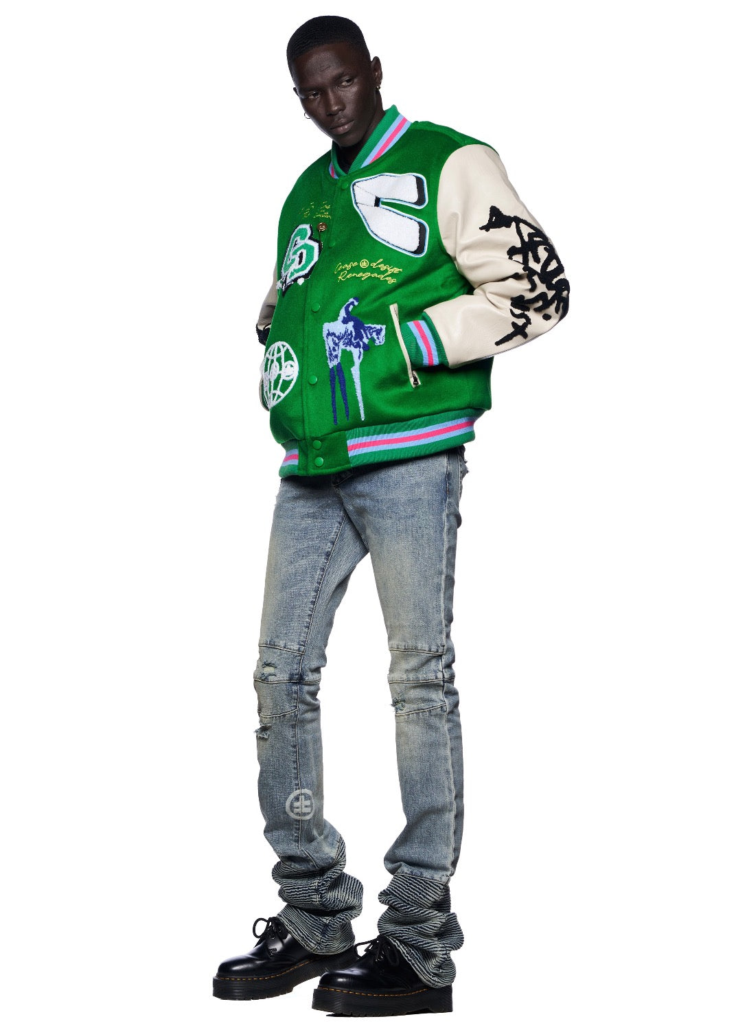 RENEGADES GREEN LETTERMAN JACKET – Cease & Desist Clothing