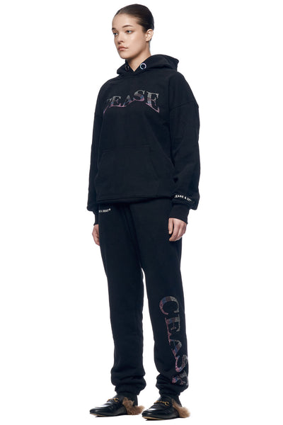 RHINESTONE LOGO HOODIE