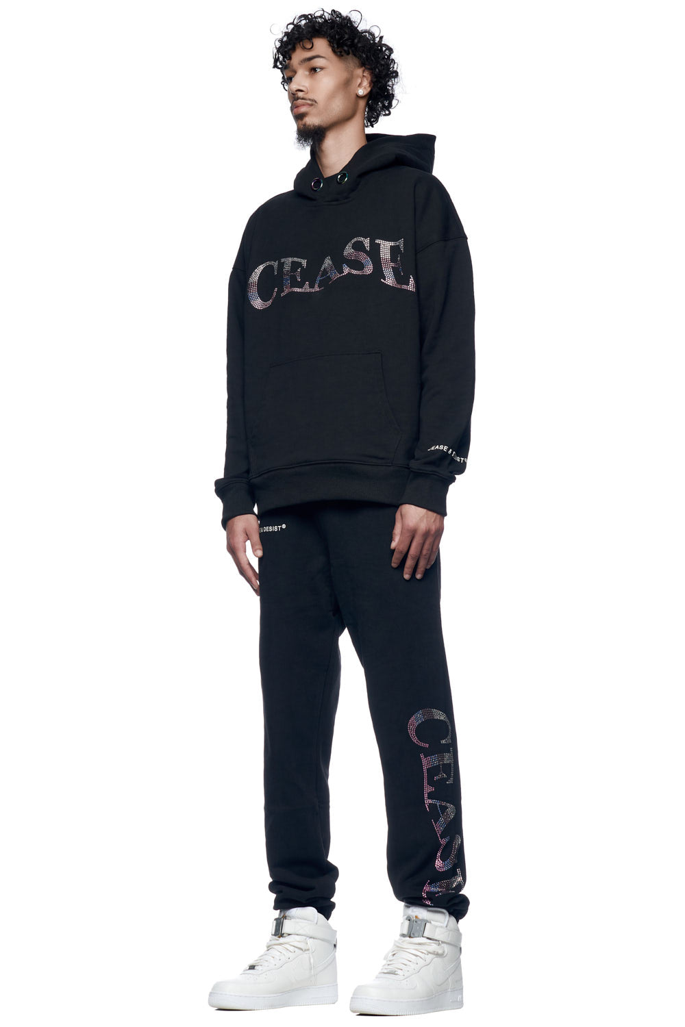 RHINESTONE LOGO SWEATS