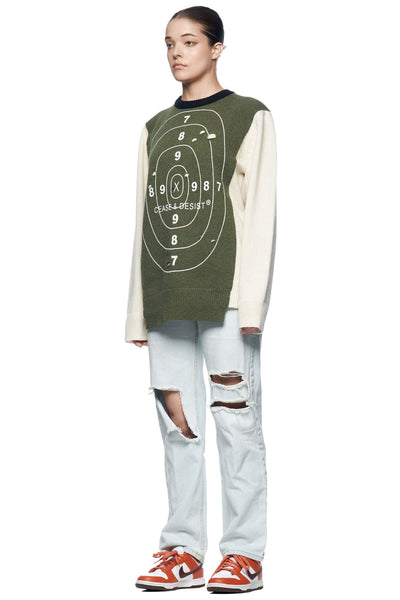 TARGETED KNIT SWEATER