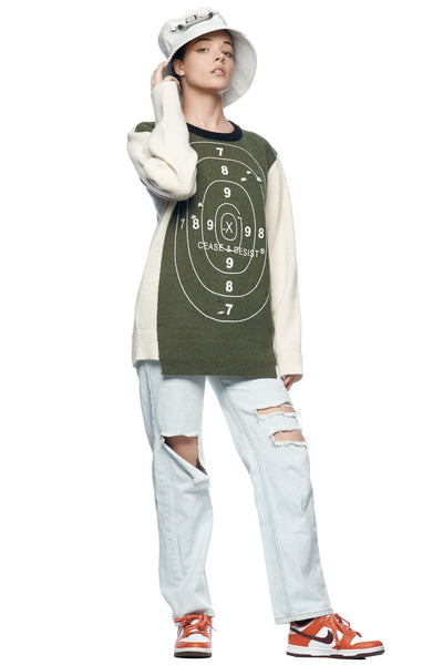TARGETED KNIT SWEATER